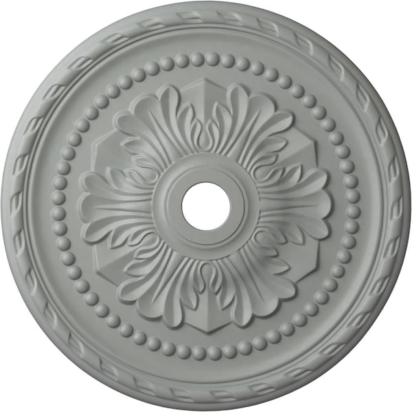 Ekena Millwork Palmetto Ceiling Medallion (Canopies up to 7 5/8"), 31 1/2"OD x 3 5/8"ID x 1 3/4"P, Primed White CM31PM - main